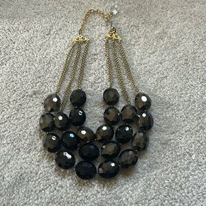 Jo Jo Loves You Black Rhinestone Necklace